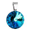 Stříbrný přívěšek rivoli Crystals from Swarovski® Bermuda Blue