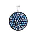 Stříbrný přívěšek ROCKS Crystals from Swarovski® Bermuda Blue