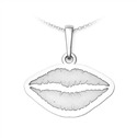 Stříbrný přívěsek rty