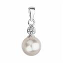 Stříbrný přívěšek s hnědou perlou Crystals from Swarovski®