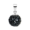 Stříbrný přívěšek s krystaly Crystals from Swarovski® Black Jet
