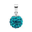 Stříbrný přívěšek s krystaly Crystals from Swarovski® Blue Zircon