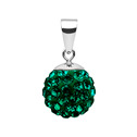Stříbrný přívěšek s krystaly Crystals from Swarovski® Emerald