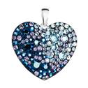 Stříbrný přívěsek s krystaly Swarovski modré srdce  blue style
