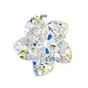 Stříbrný přívěšek s kytička s krystaly Crystals from Swarovski® AB