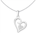 Stříbrný přívěsek se dvěma srdci