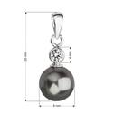 Stříbrný přívěšek se šedou perlou Crystals from Swarovski®