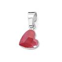 Stříbrný přívěšek se srdcem Crystals from Swarovski® Royal Red