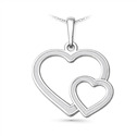 Stříbrný přívěsek se srdíčky