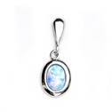 Stříbrný přívěšek se světle modrý opálem
