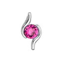 Stříbrný přívěsek se Swarovski krystalem,  Fuchsia