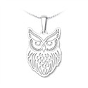 Stříbrný přívěsek sova