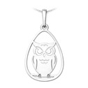 Stříbrný přívěsek sova