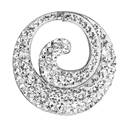 Stříbrný přívěšek spirála s krystaly Crystals from Swarovski®