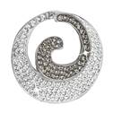 Stříbrný přívěšek spirála s krystaly Crystals from Swarovski® Grey