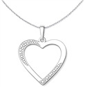 Stříbrný přívěsek srdce