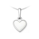 Stříbrný přívěsek srdce bílá perleť