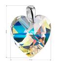 Stříbrný přívěšek srdce Crystals from Swarovski® AB