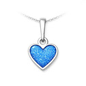 Stříbrný přívěsek srdce modrá perleť