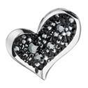 Stříbrný přívěšek srdce s kamínky Crystals from Swarovski® Hematite