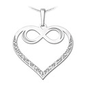 Stříbrný přívěsek srdce s nekonečnem