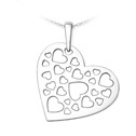 Stříbrný přívěsek srdce se srdíčky