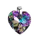 Stříbrný přívěšek srdce z dílny Crystals from Swarovski®, Light Vitrail