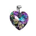 Stříbrný přívěšek srdce z dílny Crystals from Swarovski®, Vitrail Light
