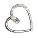 Stříbrný přívěšek srdíčko s kamínky Crystals from Swarovski®