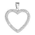 Stříbrný přívěšek srdíčko s kamínky Crystals from Swarovski® Crystal