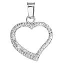 Stříbrný přívěšek srdíčko s krystaly Crystals from Swarovski®, Crystal