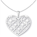 Stříbrný přívěsek strom srdce se vzorem