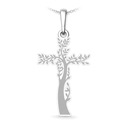 Stříbrný přívěsek strom života v kříži