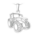 Stříbrný přívěsek traktor