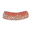 Stříbrný přívěšek tubus s krystaly Crystals from Swarovski®, Orange