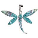 Stříbrný přívěšek vážka krystaly Crystals from Swarovski®