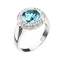 Stříbrný prsten Crystals from Swarovski®, Aqua