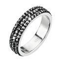 Stříbrný prsten Crystals from Swarovski®, Hematite