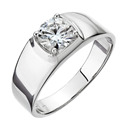 Stříbrný prsten LEO moissanite