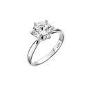 Stříbrný prsten MIA moissanite 8 mm