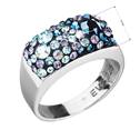 Stříbrný prsten s kameny Crystals from Swarovski® Blue Style