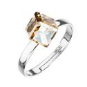Stříbrný prsten s kostkou Crystals from Swarovski® Gold Shadow