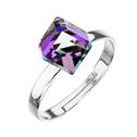 Stříbrný prsten s kostkou Crystals from Swarovski® Heliotrope