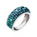 Stříbrný prsten s krystaly Crystals from Swarovski®, Magic Green