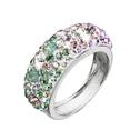 Stříbrný prsten s krystaly Crystals from Swarovski®, Sakura