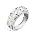 Stříbrný prsten s krystaly Swarovski Light Sapphire