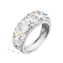 Stříbrný prsten s krystaly Swarovski Light Sapphire