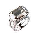 Stříbrný prsten s kulatým kamenem Crystals from Swarovski® vel: 54