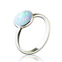 Stříbrný prsten s opálem 8 mm