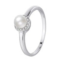 Stříbrný prsten s přírodní perlou, vel. 52